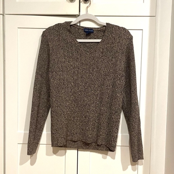 Karen Scott Sweaters - Karen Scott 100% Cotton Brown pullover Sweater Size XL